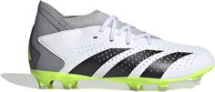 Бутсы Predator Accuracy.3 Firm Ground Soccer Cleats adidas, цвет Footwear White/Core Black/Lucid Lemon