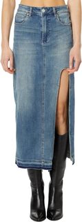 Джинсовая юбка с высоким разрезом и отделкой по нижнему краю в стиле Shape Up Blank NYC, цвет Shape Up