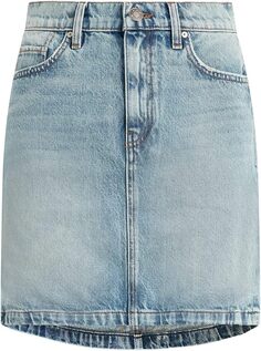 Мини-юбка с изогнутым краем Hudson Jeans, цвет Sterling