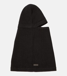 Кашемировая шапка ребристой вязки Saint Laurent, черный
