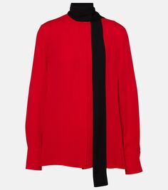 Шелковая блузка Valentino, красный