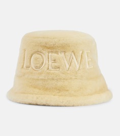 Панама из овчины с логотипом Loewe, нейтральный