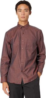 Классическая рубашка с длинным рукавом Johnston &amp; Murphy, цвет Rust Twill Windowpane