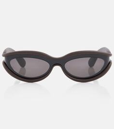 Непримиримые солнцезащитные очки «кошачий глаз» Bottega Veneta, черный