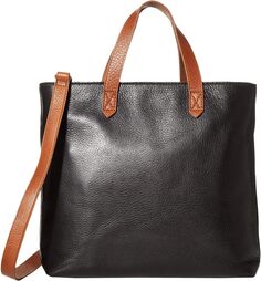 Транспортная сумка через плечо на молнии Madewell, цвет True Black/Brown