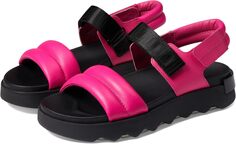 Сандалии на плоской подошве Viibe Sandal SOREL, цвет Fuchsia Fizz/Black