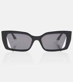 Солнцезащитные очки fendi way прямоугольной формы Fendi, черный
