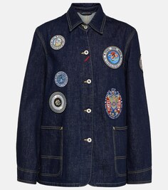 Джинсовая куртка с аппликацией Kenzo, синий