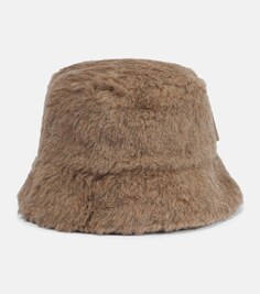 Шляпа-ведро figura из альпаки, шерсти и шелка Max Mara, коричневый
