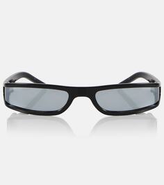 Прямоугольные солнцезащитные очки Rick Owens, черный