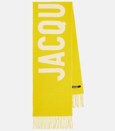 Шерстяной шарф l&apos;écharpe jacquemus Jacquemus, желтый