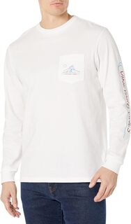 Футболка с карманами и длинными рукавами для горных лыжников Vineyard Vines, цвет White Cap