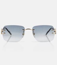 Прямоугольные солнцезащитные очки Cartier Eyewear Collection, серый
