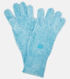 Лицевые перчатки Acne Studios, синий
