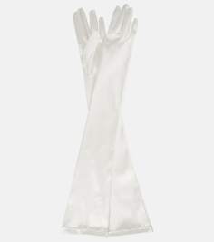 Свадебные атласные оперные перчатки Vivienne Westwood, белый