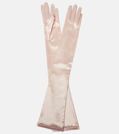 Свадебные атласные оперные перчатки Vivienne Westwood, розовый