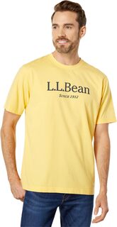 Неусадочная футболка Carefree без кармана с логотипом с коротким рукавом L.L.Bean, цвет Sunset Gold/Chelt Logo L.L.Bean®