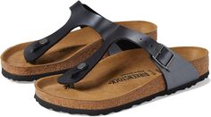 Шлепанцы Gizeh - Birko-Flor &amp; Birkibuc Birkenstock, цвет Metallic Black Birko-Flor