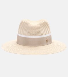 Соломенная шляпа генриетты Maison Michel, бежевый