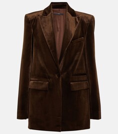 Бархатный пиджак оверсайз barlow Alex Perry, коричневый