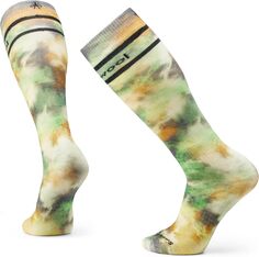 Лыжный комбинезон с полной подушкой и принтом Tie Dye на икре Smartwool, цвет Winter Moss