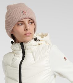 Шапка из альпаки и смесовой шерсти Moncler Grenoble, бежевый