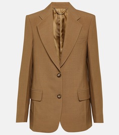 Асимметричный пиджак Victoria Beckham, коричневый