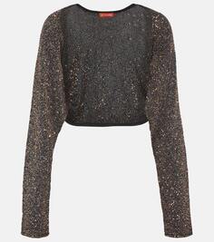 Alimia свитер металлизированной вязки Altuzarra, черный