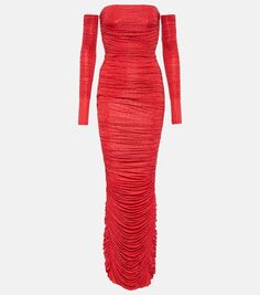 Платье hyland из джерси с декором Alex Perry, красный