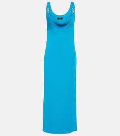 Платье макси medusa &apos;95 из джерси Versace, синий
