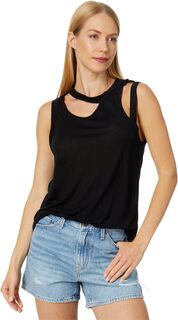 Облегающая футболка без рукавов с вырезами LAmade, черный