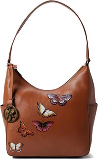 Сумка 382 Classic Hobo With Side Pockets Anuschka, цвет Butterfly Honey