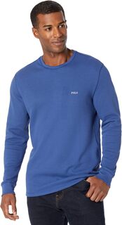 Вафельный свитер с длинными рукавами Polo Ralph Lauren, цвет Bali Blue White Logo/PP