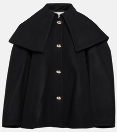 Пальто из смесовой шерсти Nina Ricci, черный