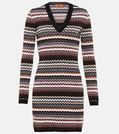 Платье-свитер с зигзагом Missoni, коричневый