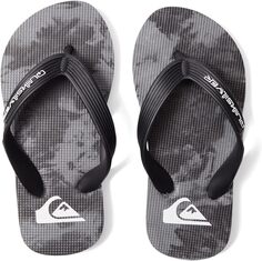 Шлепанцы Molokai Art Quiksilver, цвет Black/Grey/Black 2