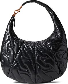 Сумка Chain Quilt Croissant Hobo Rebecca Minkoff, черный