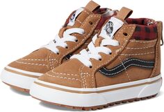 Кроссовки SK8-Hi Zip MTE-1 Vans, цвет Plaid Brown/Black