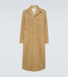 Пальто из джута и шерсти Dries Van Noten, коричневый