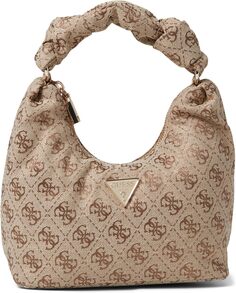 Сумка Velina Hobo GUESS, цвет Gold Logo