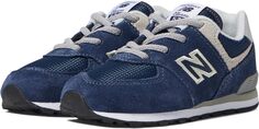 Кроссовки 574 Bungee Lace New Balance, цвет Navy/White