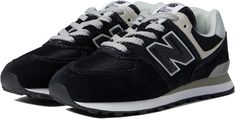 Кроссовки 574 Core New Balance, цвет Black/White