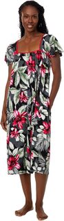Платье макси с короткими рукавами Tommy Bahama, цвет Black Tropical