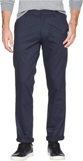 Узкие зауженные брюки из хлопка Signature цвета хаки Lux - Без складок Dockers, темно-синий