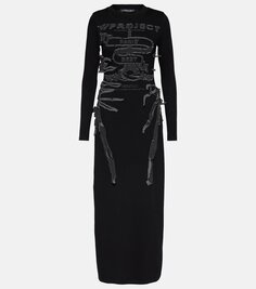 Лучшее платье макси из хлопкового джерси в париже Y/Project, серый
