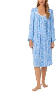 Платье для вальса с длинными рукавами из модала Eileen West, цвет Blue Roses