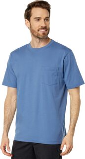 Безусадочная футболка Carefree с карманом и коротким рукавом L.L.Bean, цвет Delta Blue L.L.Bean®