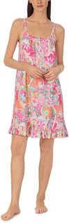 Платье с двойным ремешком и оборками на подоле LAUREN Ralph Lauren, цвет Pink Ground Paisley