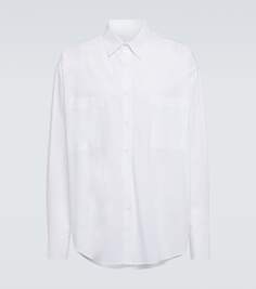 Оксфордская рубашка gus из хлопкового поплина The Frankie Shop, белый