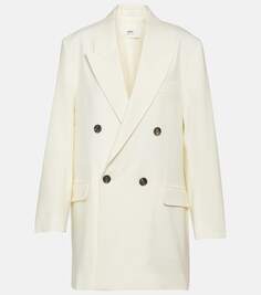 Шерстяной пиджак Ami Paris, белый